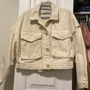 Stradivarius Beige Jean Jacket